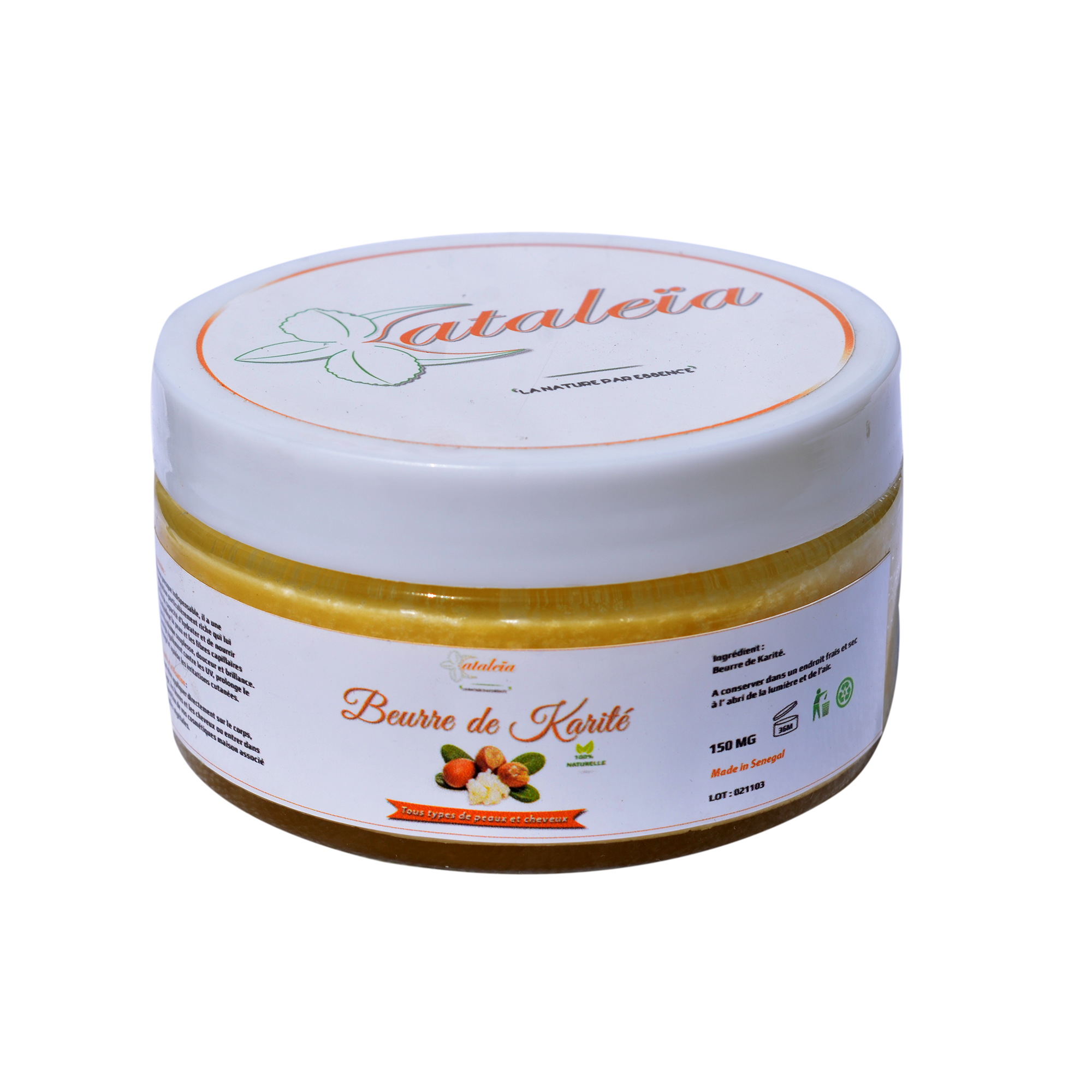 CATALEIA - Beurre de Karité 100% naturel - 150ml - SunuShopping