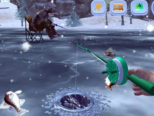 Explore ice fishing gamble game
